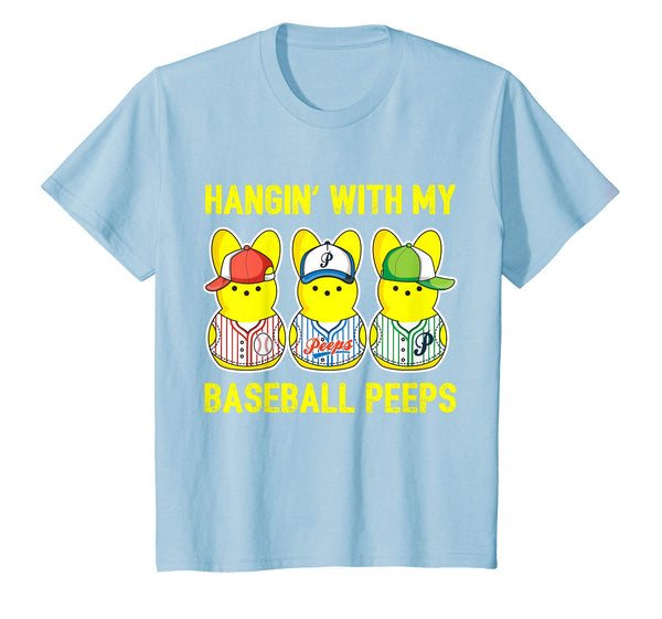 Hanging with Baseball Peeps Shirt Cute Easter Gift for Boys