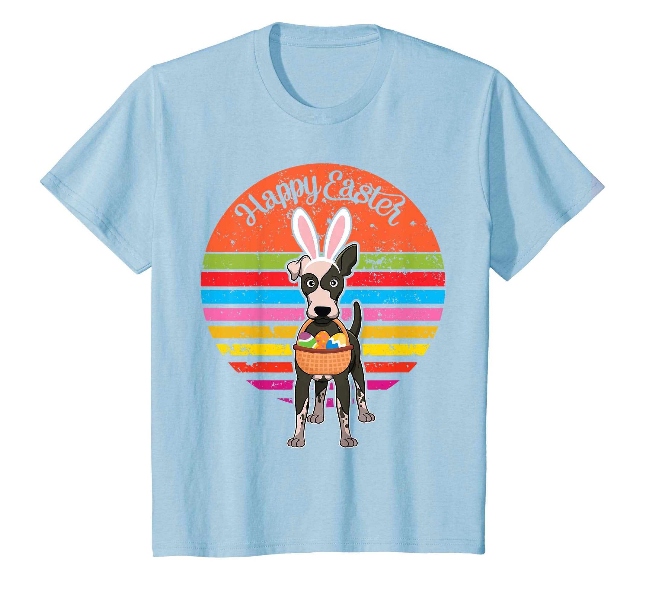 Hairless Terrier Bunny Dog Easter Eggs Easter Vintage Shirt