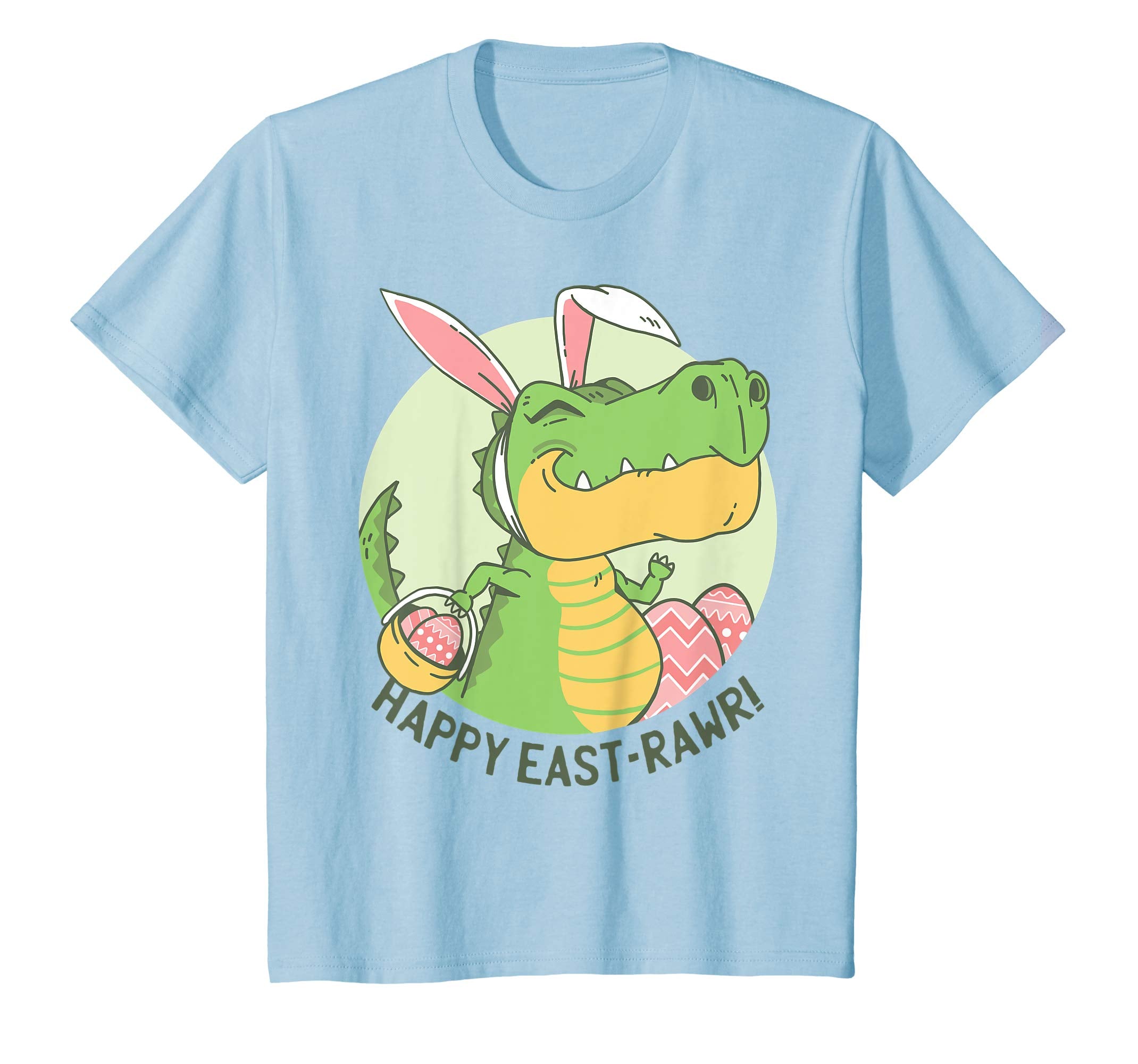 HAPPY EASTRAWR Shirt T Rex Dinosaur Easter Bunny Egg Kids