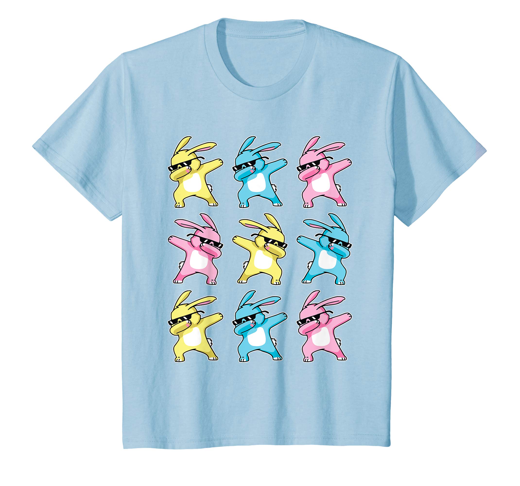 Nine Bunny Rabbit Dabbing Dancing Happy Easter Day Shirt
