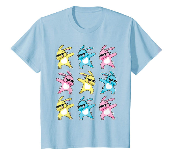 Nine Bunny Rabbit Dabbing Dancing Happy Easter Day Shirt
