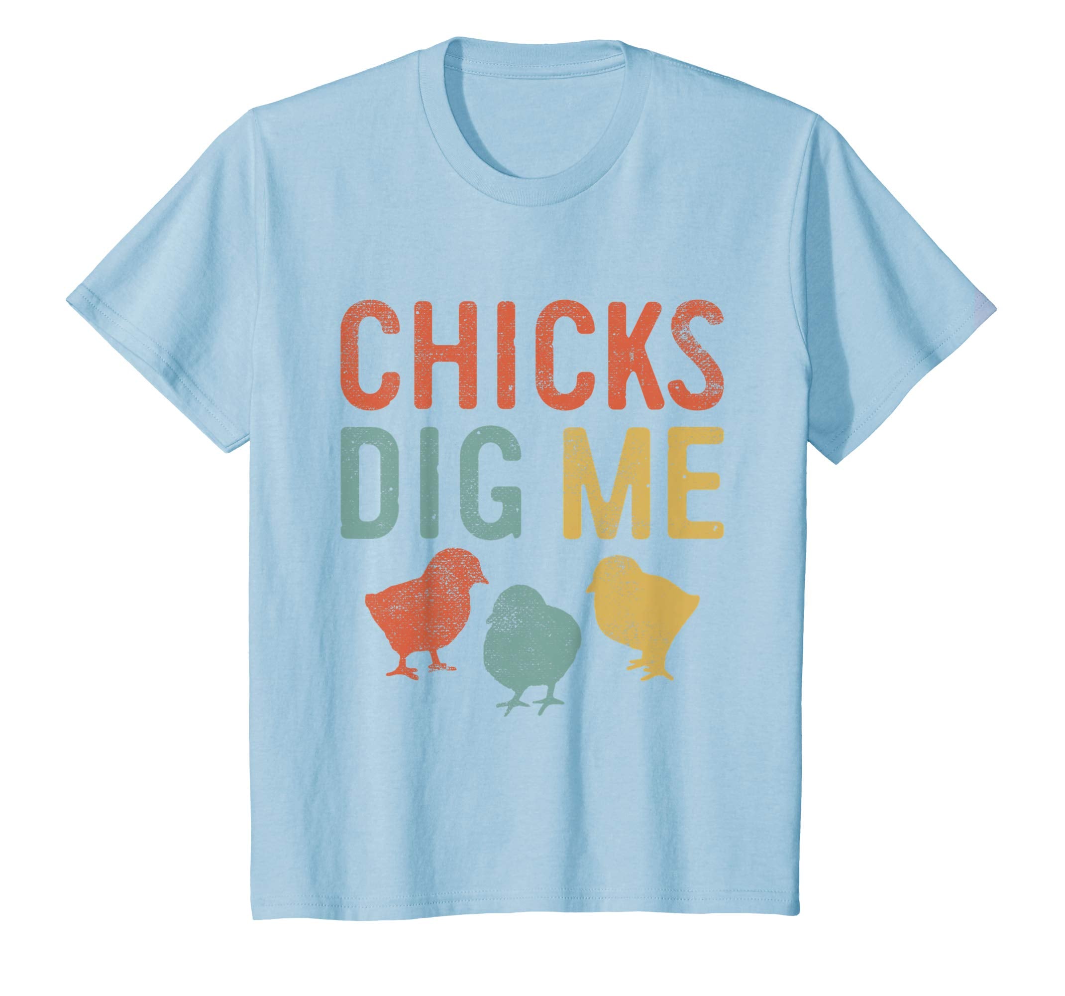 Kids Easter Chicks Dig Me Retro Vintage T-Shirt