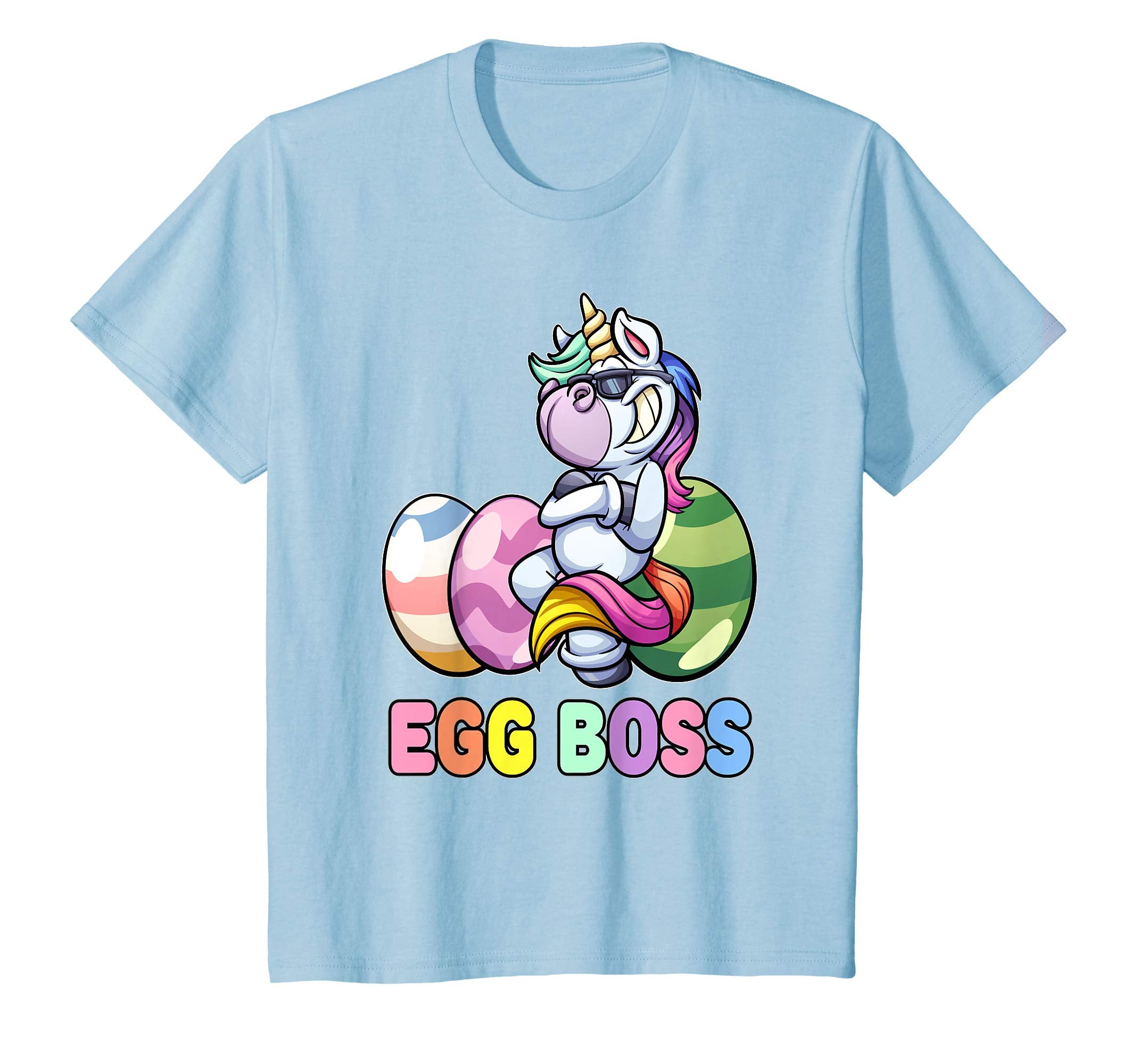 Egg Boss Unicorn Easter Shirt For Kids Girls Boy Easter Gift