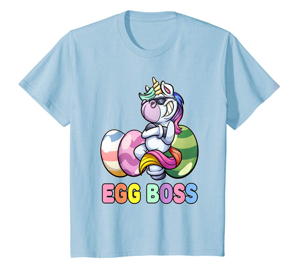Egg Boss Unicorn Easter Shirt For Kids Girls Boy Easter Gift
