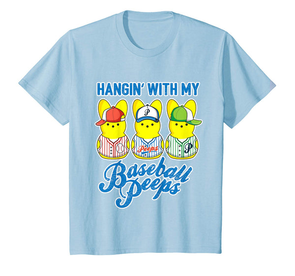 Hanging with Baseball Peeps Shirt Cute Easter Gift for Boys