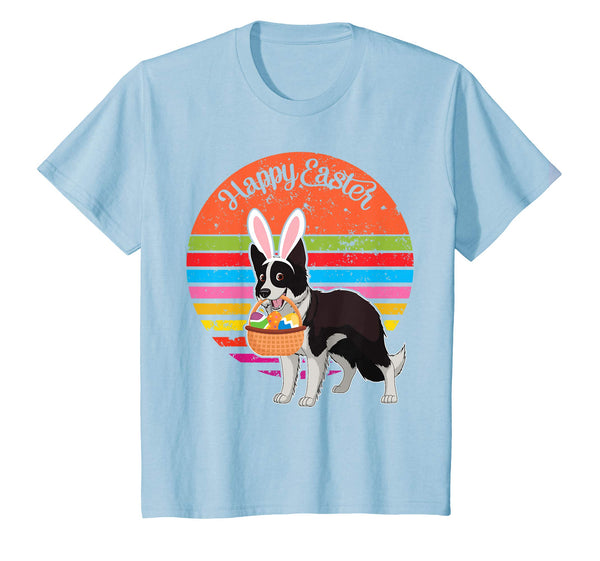Boder Collie Bunny Dog Easter Egg Happy Easter Vintage Shirt