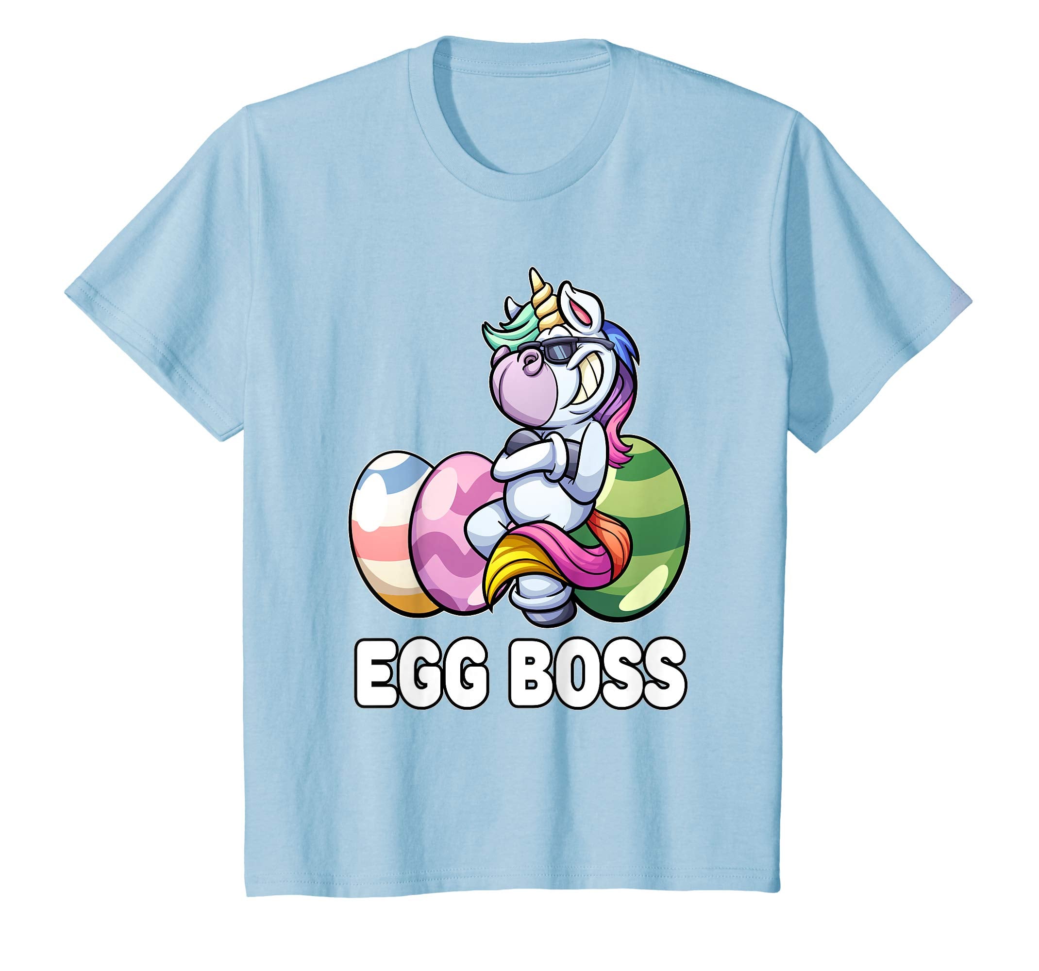 Egg Boss Unicorn Easter Shirt For Kids Girls Boy Easter Gift