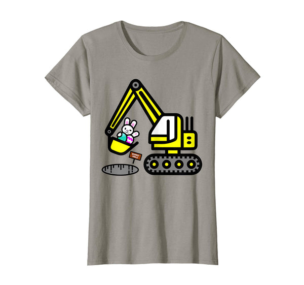 Funny Easter Egg Bunny Excavator Shirt Gift