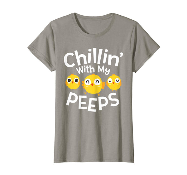 Chillin With My Peeps Happy Easter Kids Boys Girls T Shirt
