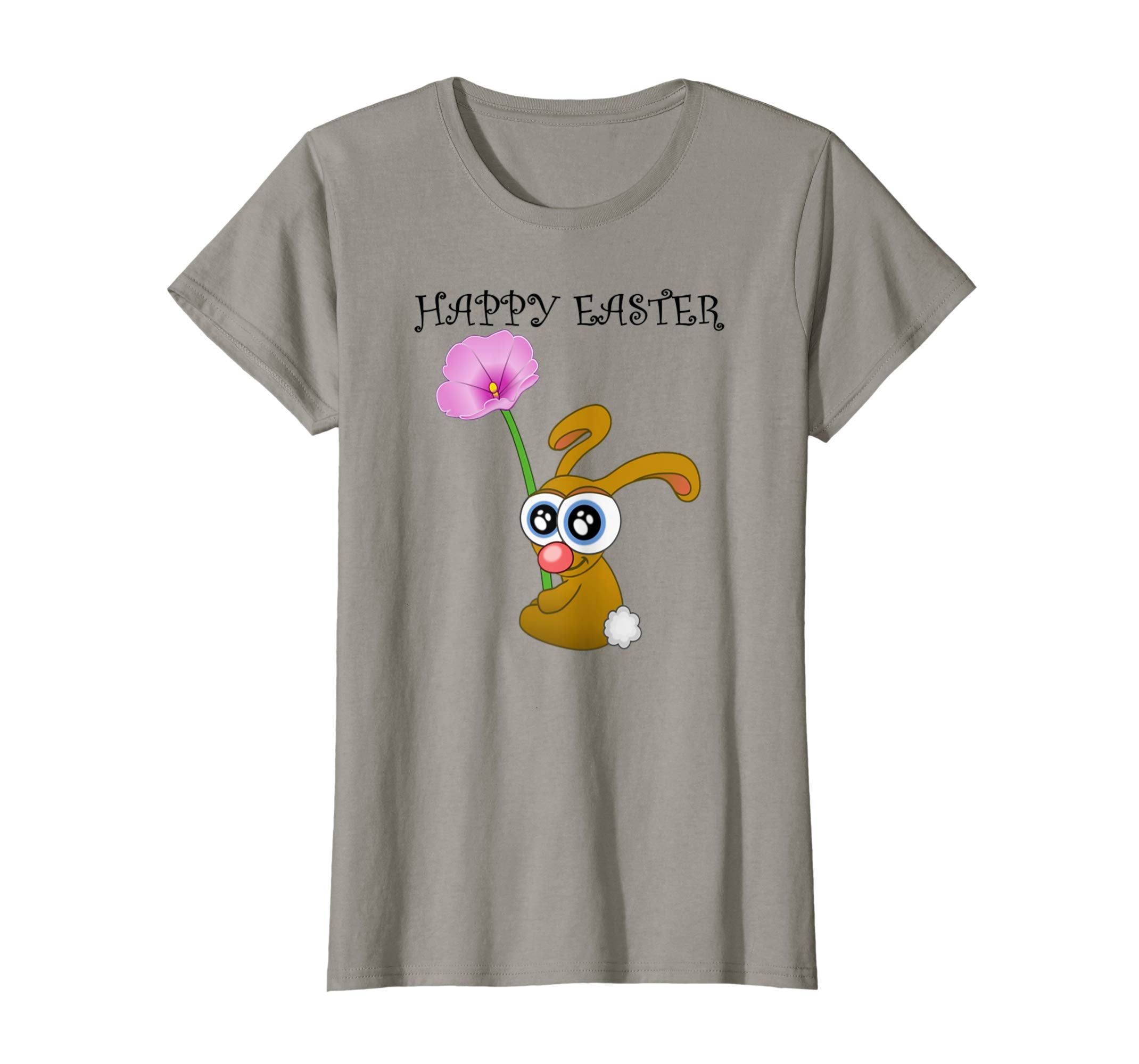 Tee-Happy easter-Cute easter bunny flowers t shirt gift