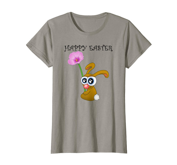 Tee-Happy easter-Cute easter bunny flowers t shirt gift