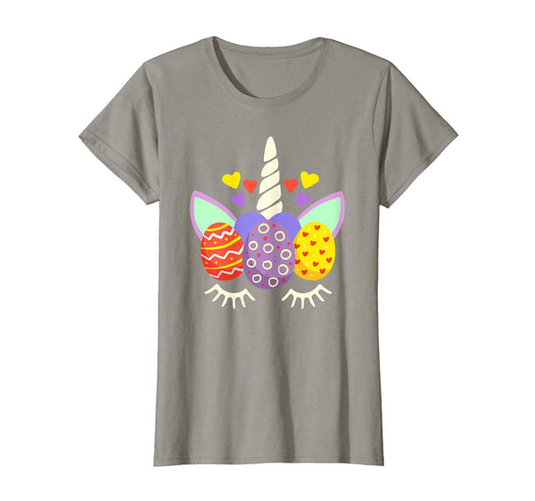 Unicorn Face Egg Hunt Happy Easter Kids Boys Girls T Shirt