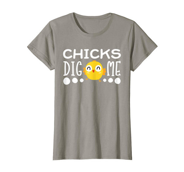 Chicks Dig Me Egg Hunt Happy Easter Kids Boys Girls T Shirt