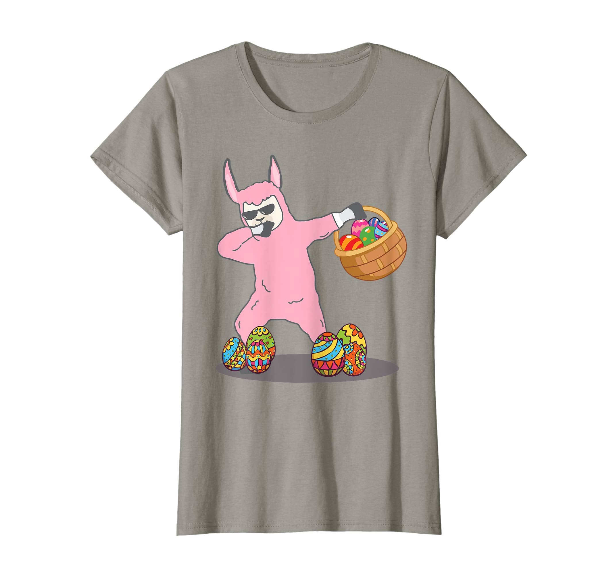Cute Dabbing Llama Easter Bunny Egg Basket Tshirt Gifts