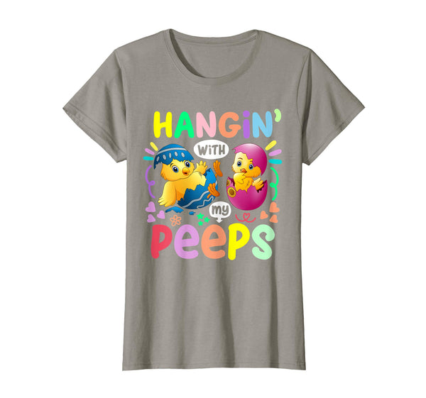 Hanging With My Peeps Happy Easter Kids Boys Girls T Shirt