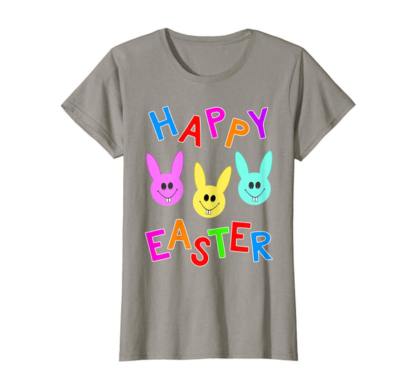 Happy Easter T shirt Cute Bunnies Colorful Bunny Boys Girls