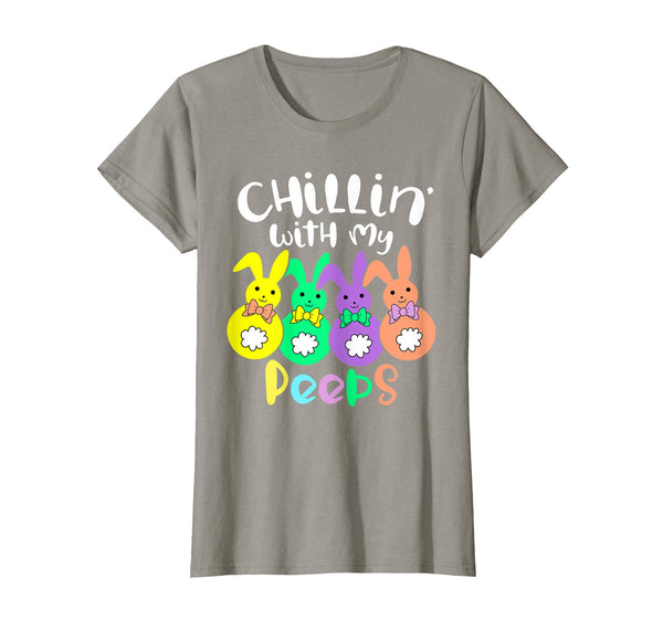 Chillin With My Peeps Happy Easter Kids Boys Girls T Shirt