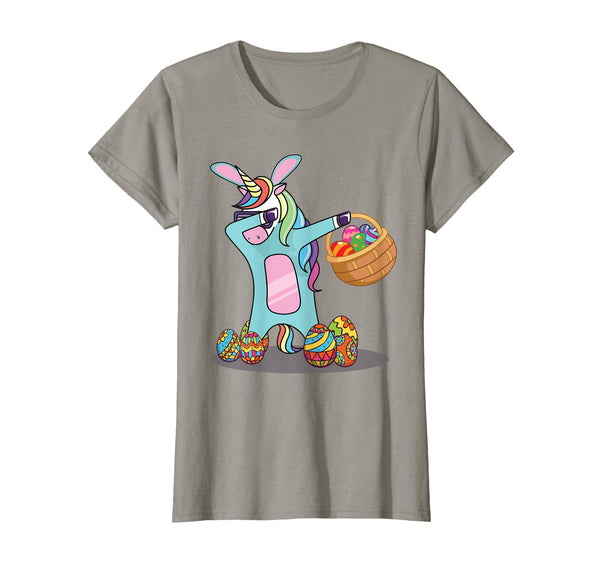 Cute Dabbing Unicorn Easter Bunny Egg Basket Tshirt Gifts