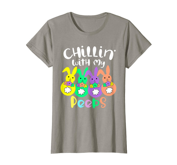 Chillin With My Peeps Happy Easter Kids Boys Girls T Shirt
