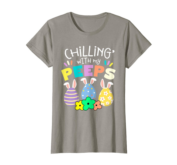 Chillin With My Peeps Happy Easter Kids Boys Girls T Shirt