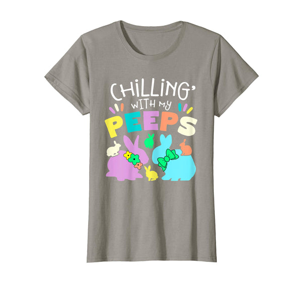 Chillin With My Peeps Happy Easter Kids Boys Girls T Shirt
