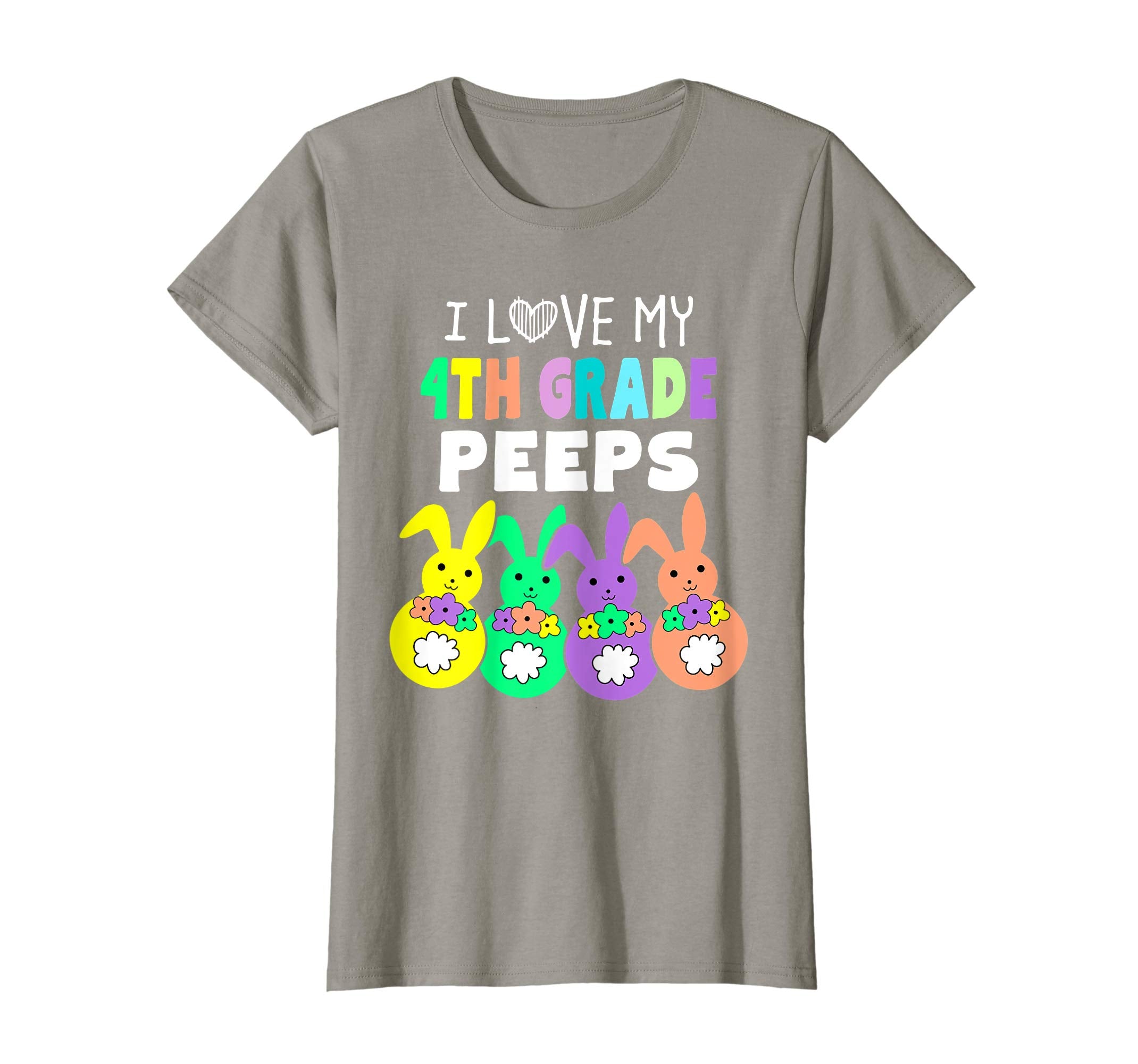I Love My Fourth 4th Grade Peeps Happy Easter Teacher Shirt