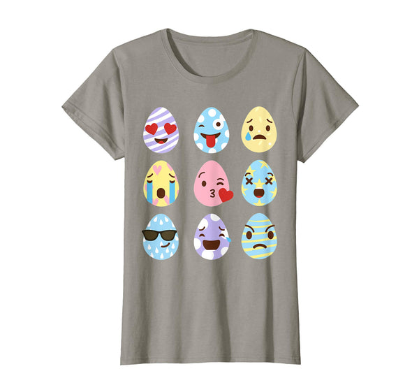 Funny Easter Eggs Emoji Shirt Kids Women Gifts