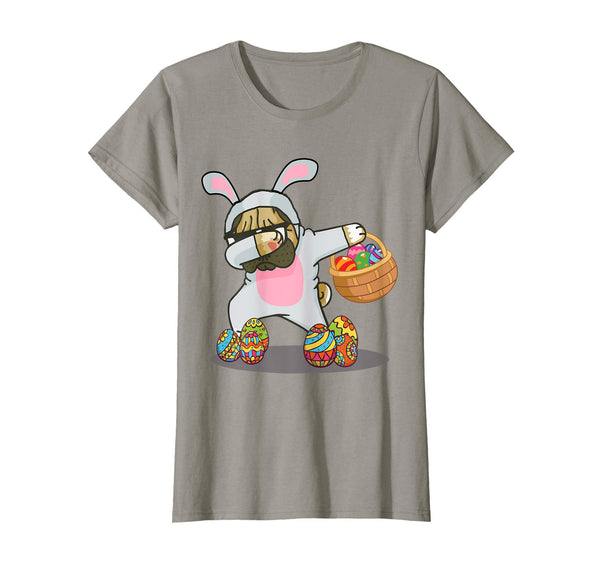 Cute Dabbing Pug Easter Bunny Egg Basket Tshirt Gifts