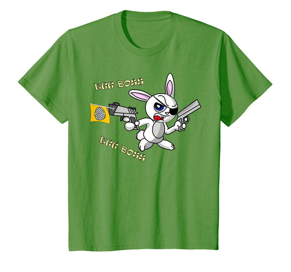 Funny Gangster Egg Boss Easter Bunny T-shirt for Kids