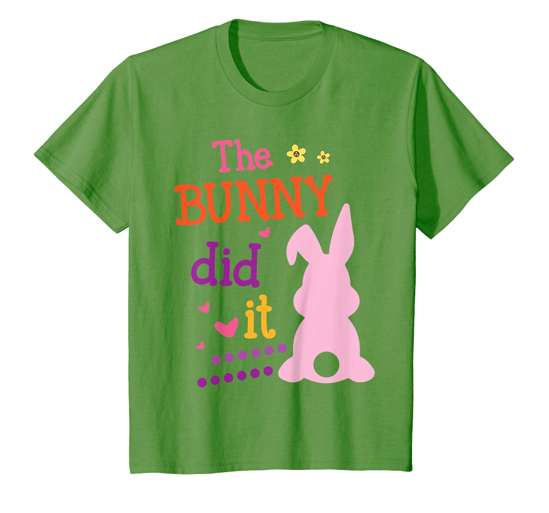 Heart Flower Bunny Face Happy Easter Shirt The Bunny Did It