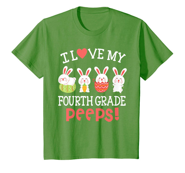 I Love My Fourth Grade Peeps Bunnies Easter Teacher Shirt