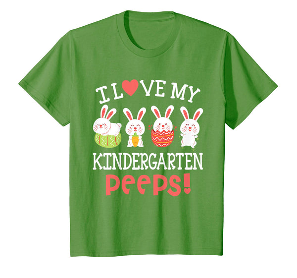 I Love My Kindergarten Peeps Bunnies Easter Teacher Shirt