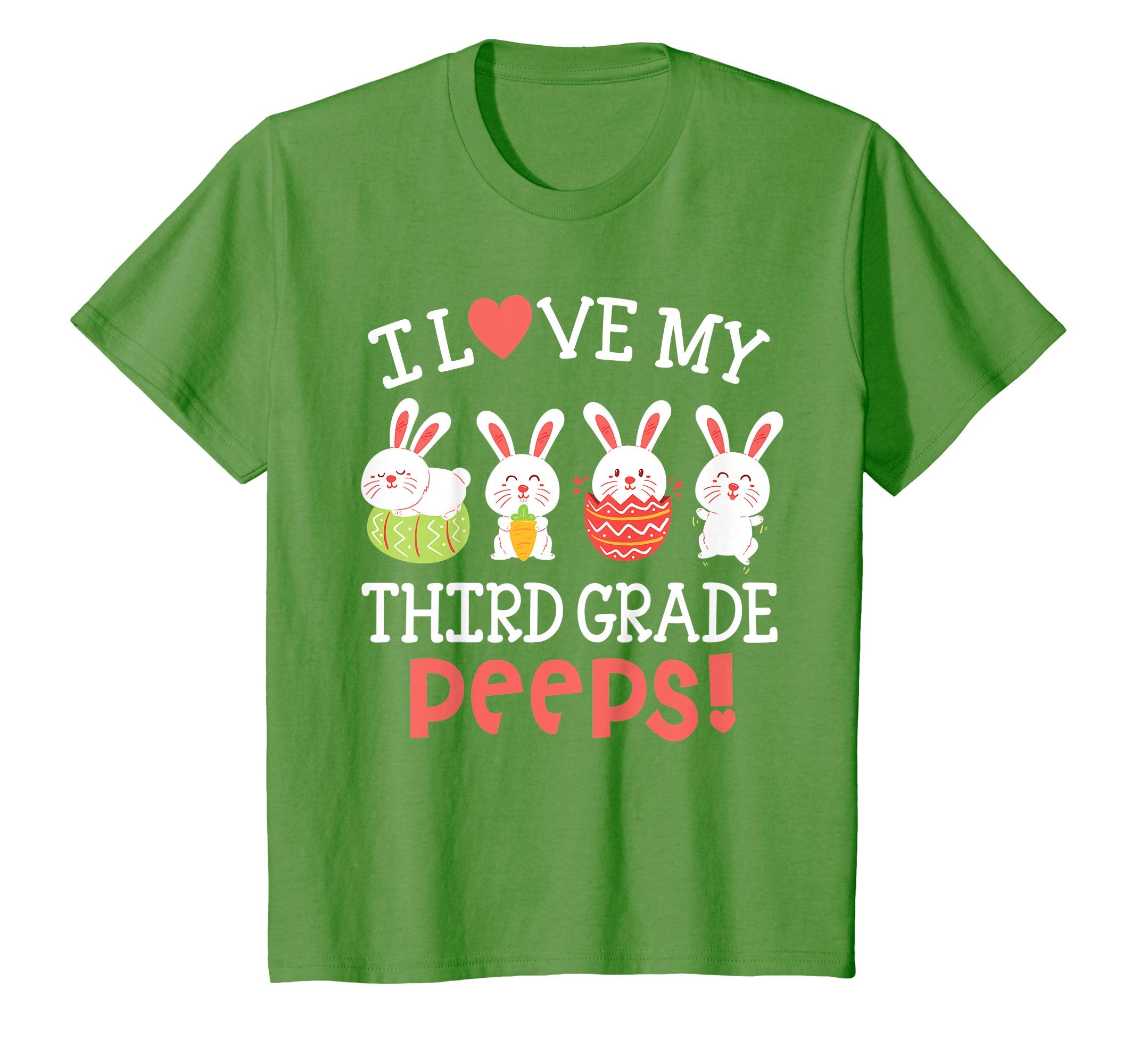 I Love My Third Grade Peeps Bunnies Easter Teacher Shirt