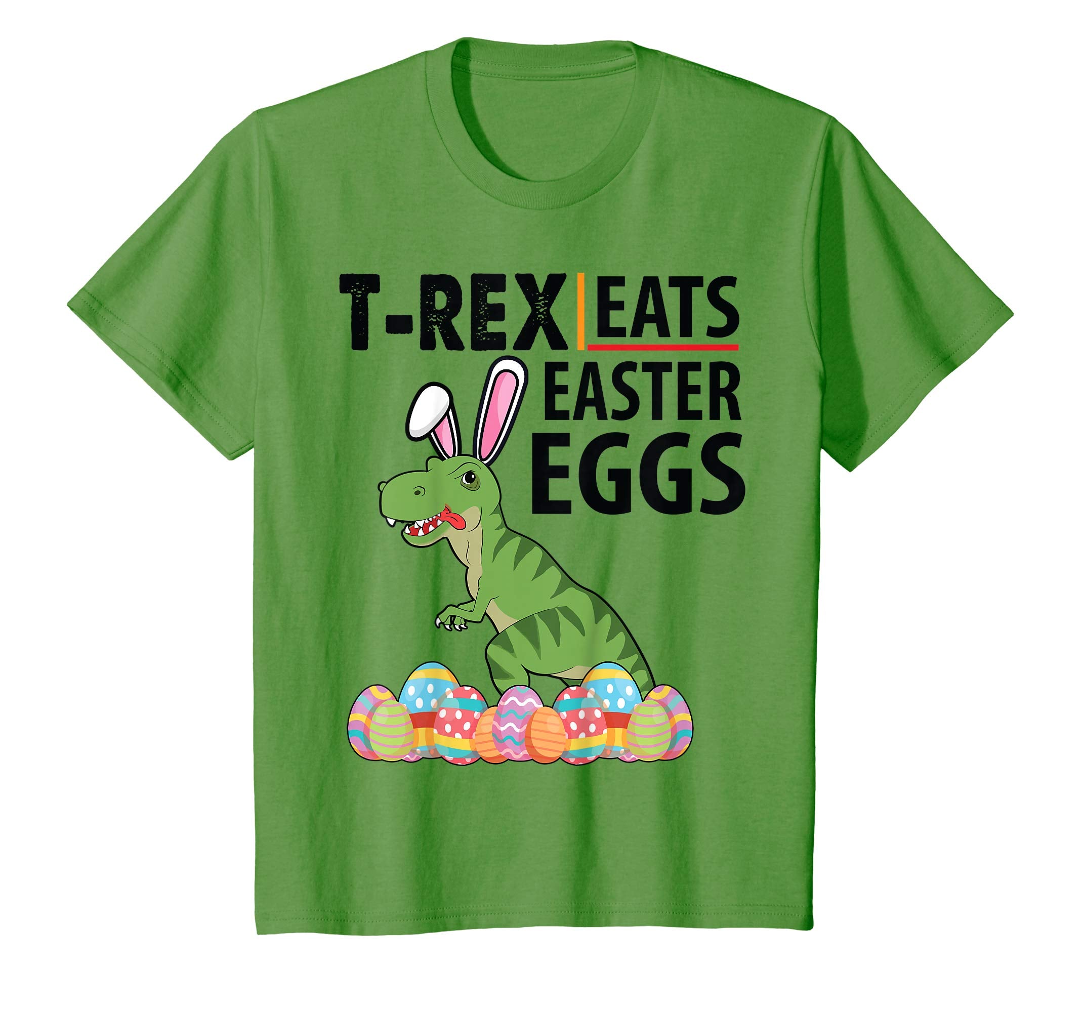 Bunny Dinosaur T-rex Eats Easter Eggs Happy Easter Day Shirt