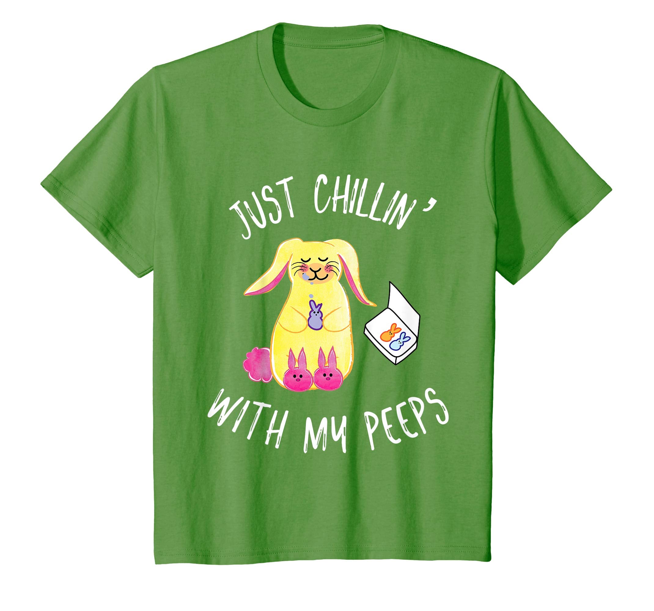 Just Chillin' With My Peeps Easter Shirt Fun Festive Tee