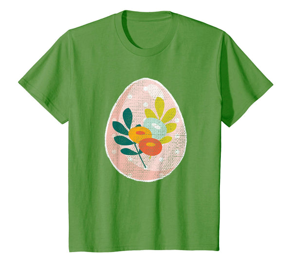 Kids Easter Shirts For Boys Girls Decorated Eggs With Flowers