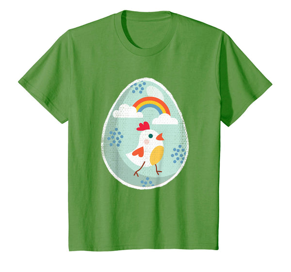 Kids Easter Shirts For Boys Girls Decorated Eggs With Chicken