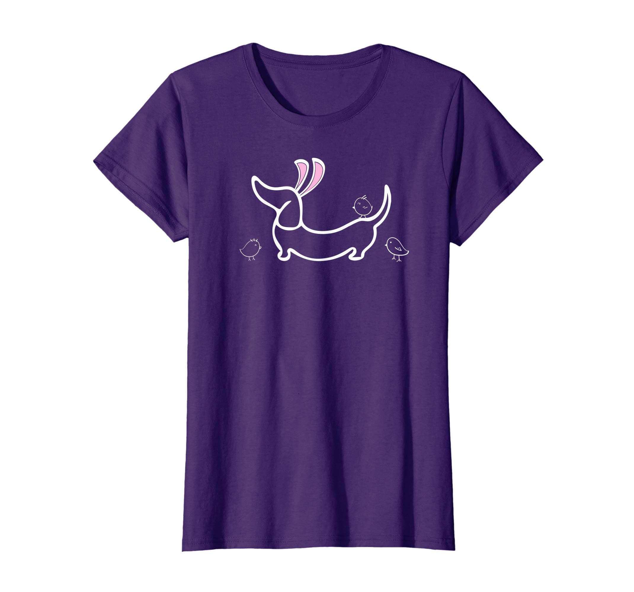 Easter Bunny Ears and Chicks Dachshund T-Shirt