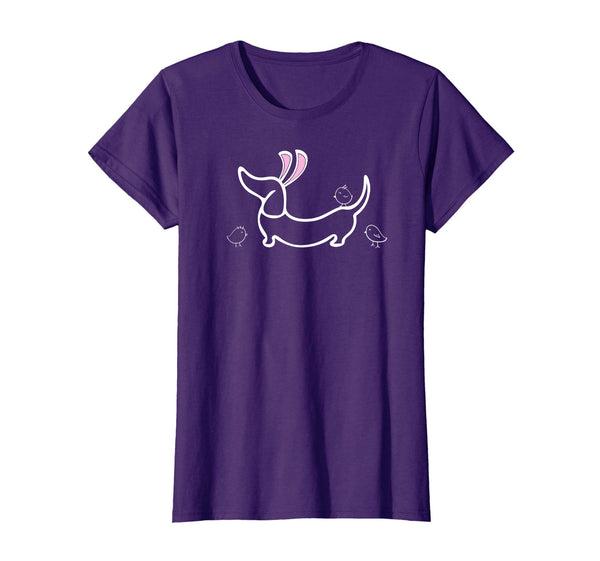 Easter Bunny Ears and Chicks Dachshund T-Shirt
