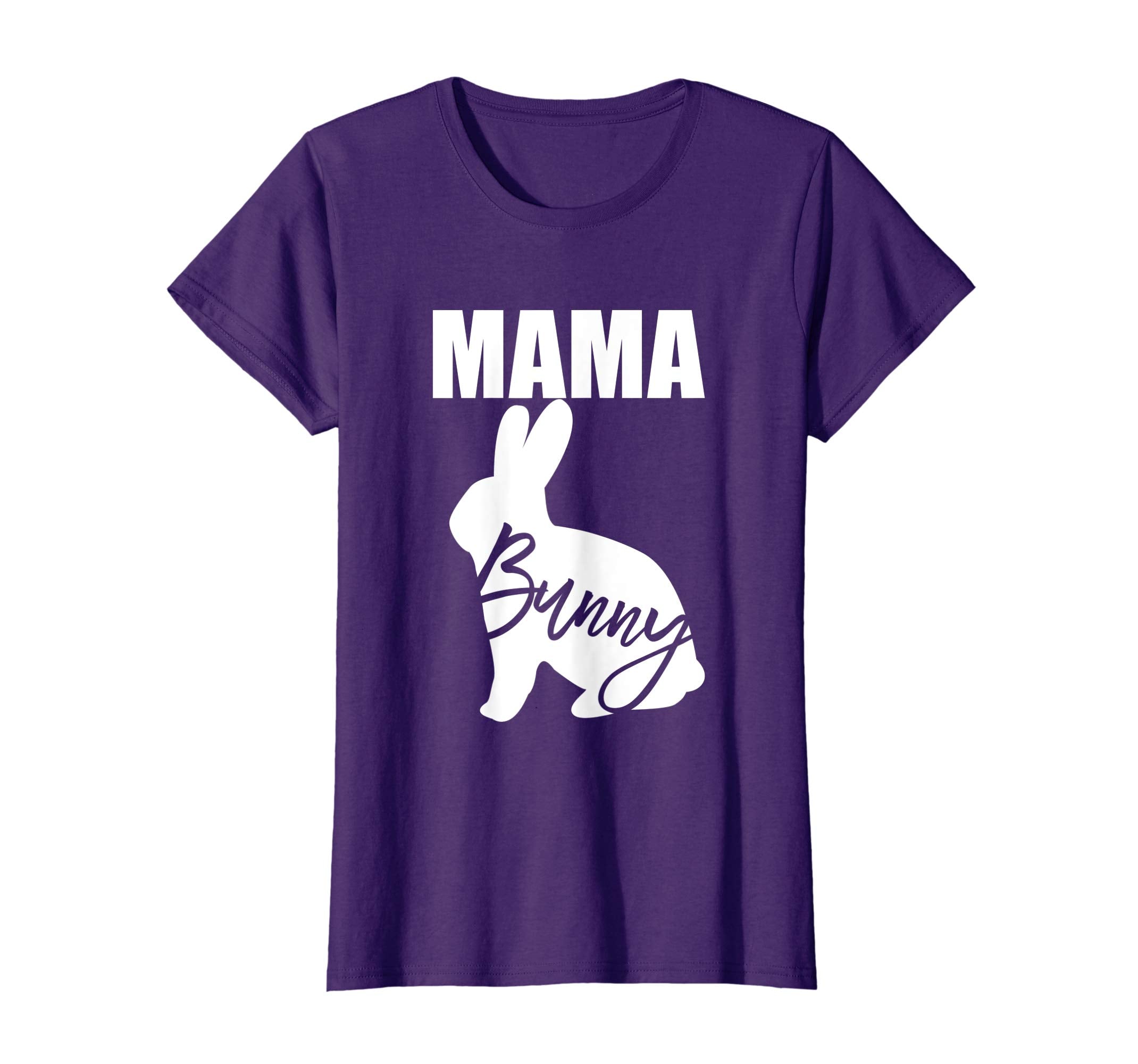 Womens Mama Bunny T Shirt Funny Easter Family Outfit Mom and Me Tee