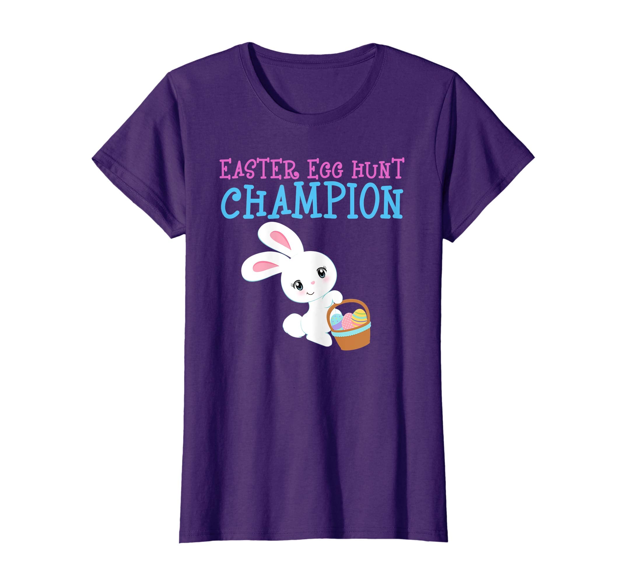 EASTER EGG HUNT CHAMPION Bunny T-Shirt Girls Kids Toddlers