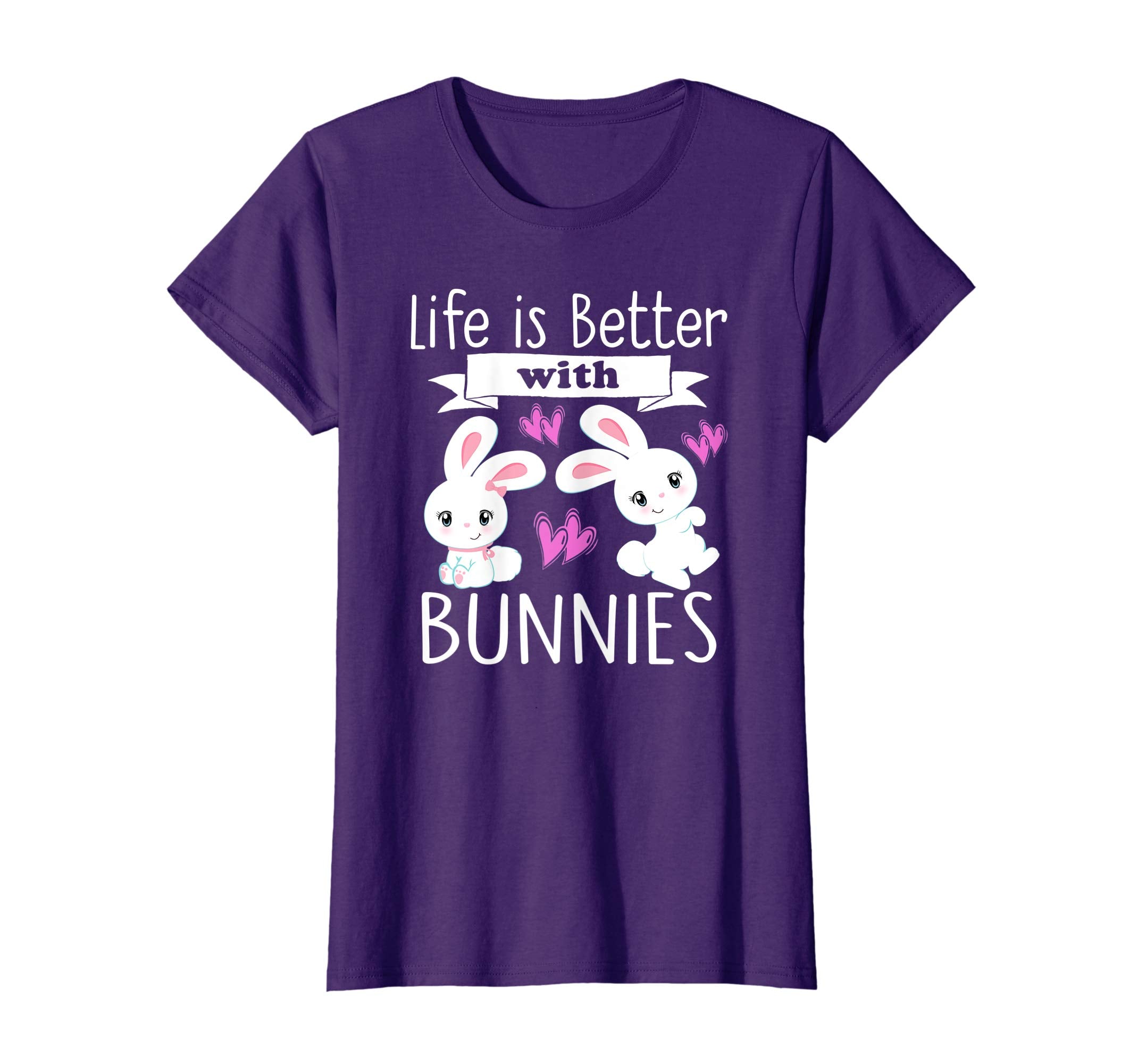 Bunny T-Shirt Girls LIFE IS BETTER WITH BUNNIES Easter Gift