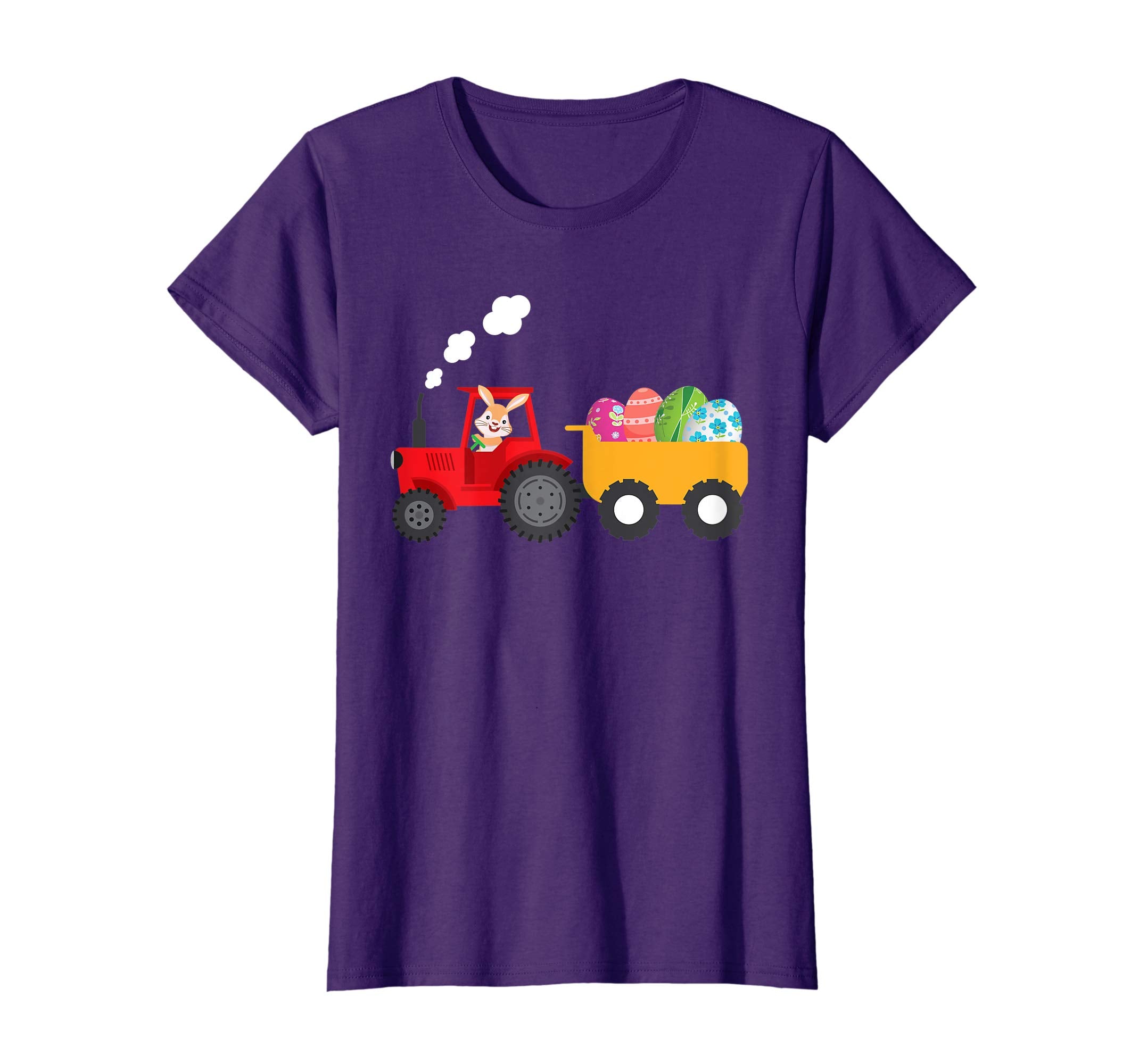 Bunny Tractor Carrying Eggs Easter Day T-Shirt Egg Hunting