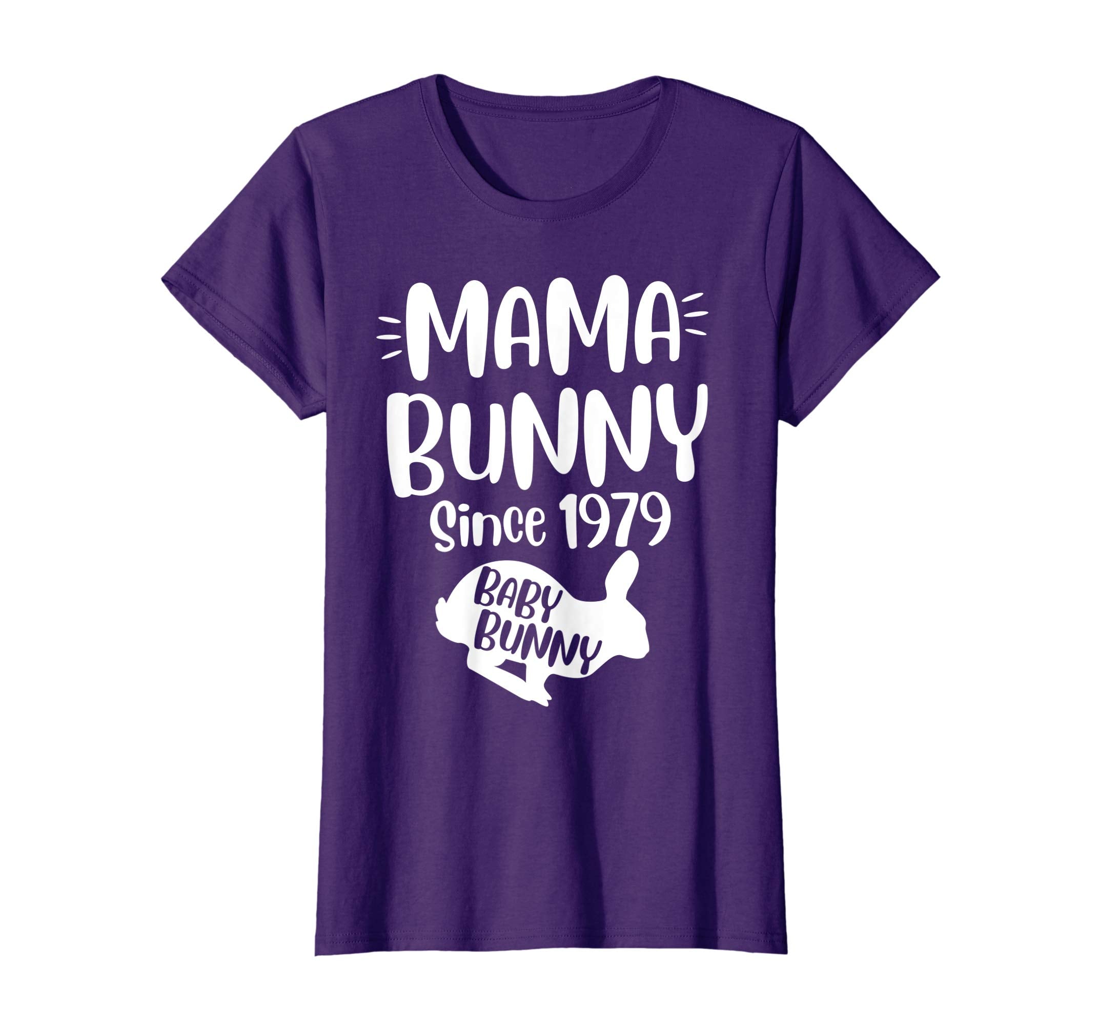 Womens Women Mama Bunny baby bunny Tshirt Easter day gift