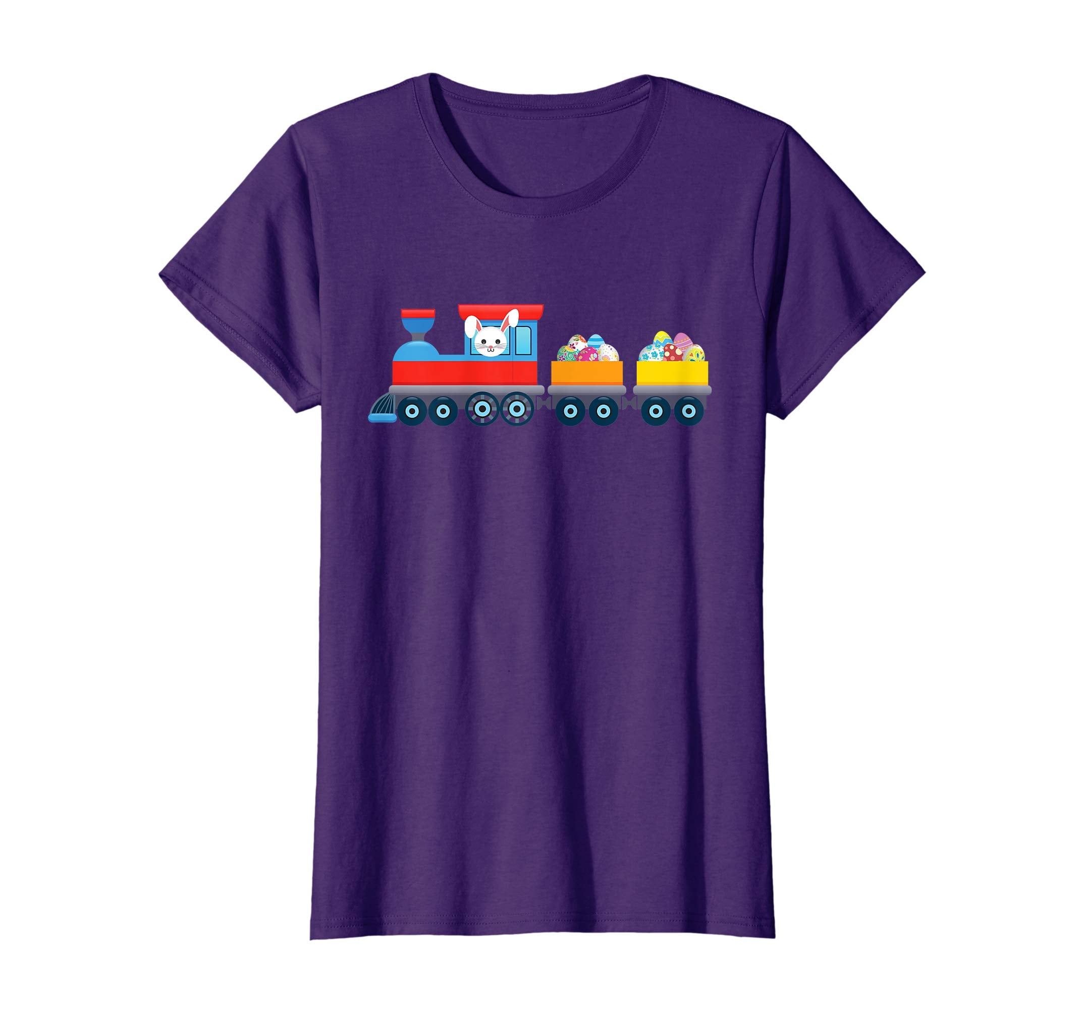 Bunny Train Truck Carying Eggs Easter Day T-Shirt Egg Hunt