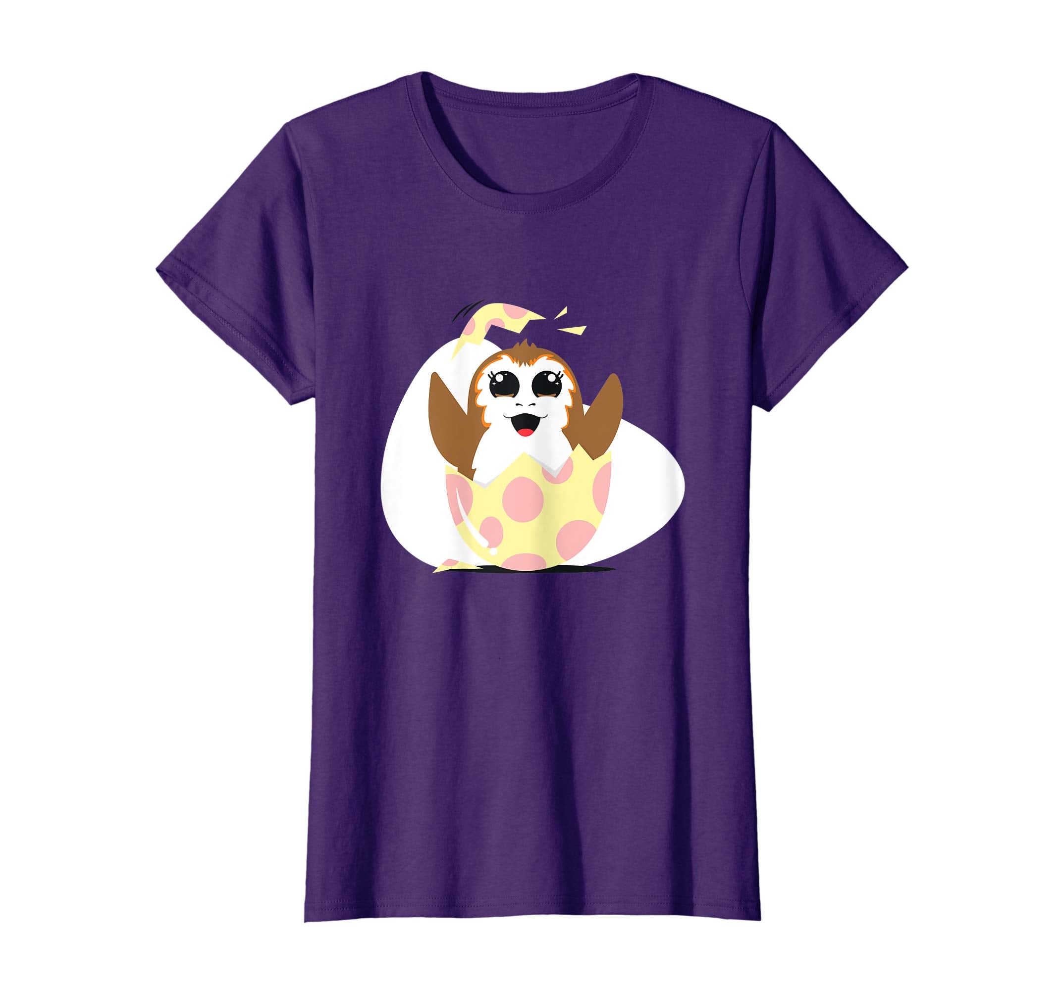 Star Wars Porg Cartoon Hatching from Easter Egg T-Shirt