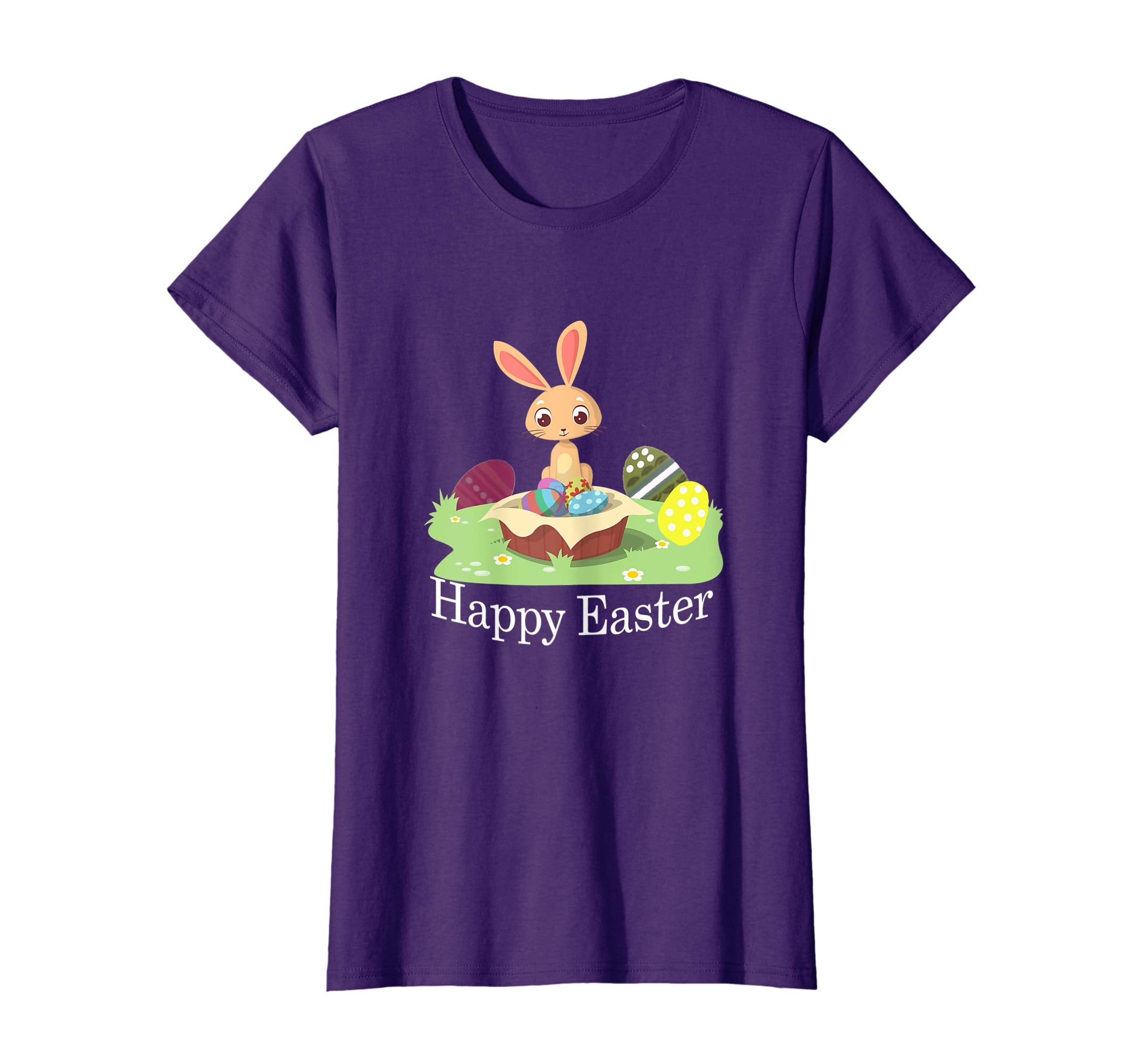Happy Easter Egg Hunt Basket TShirt Pastel Color Funny Bunny