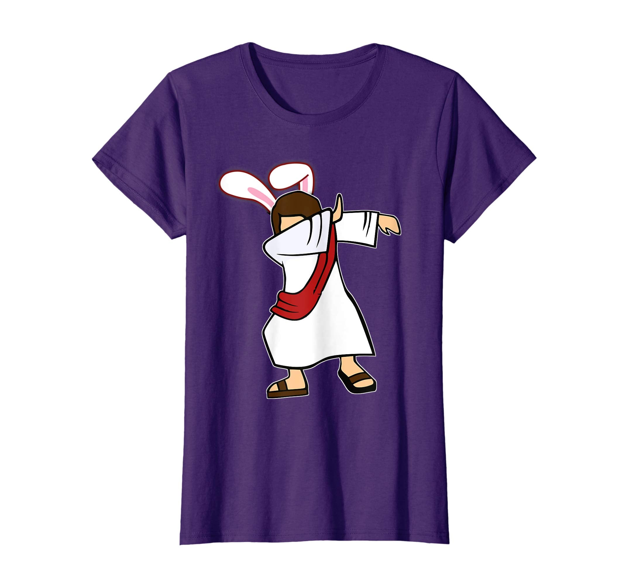 Easter Bunny Dabbing Jesus Tshirt Rabbit Ears Christian Gift