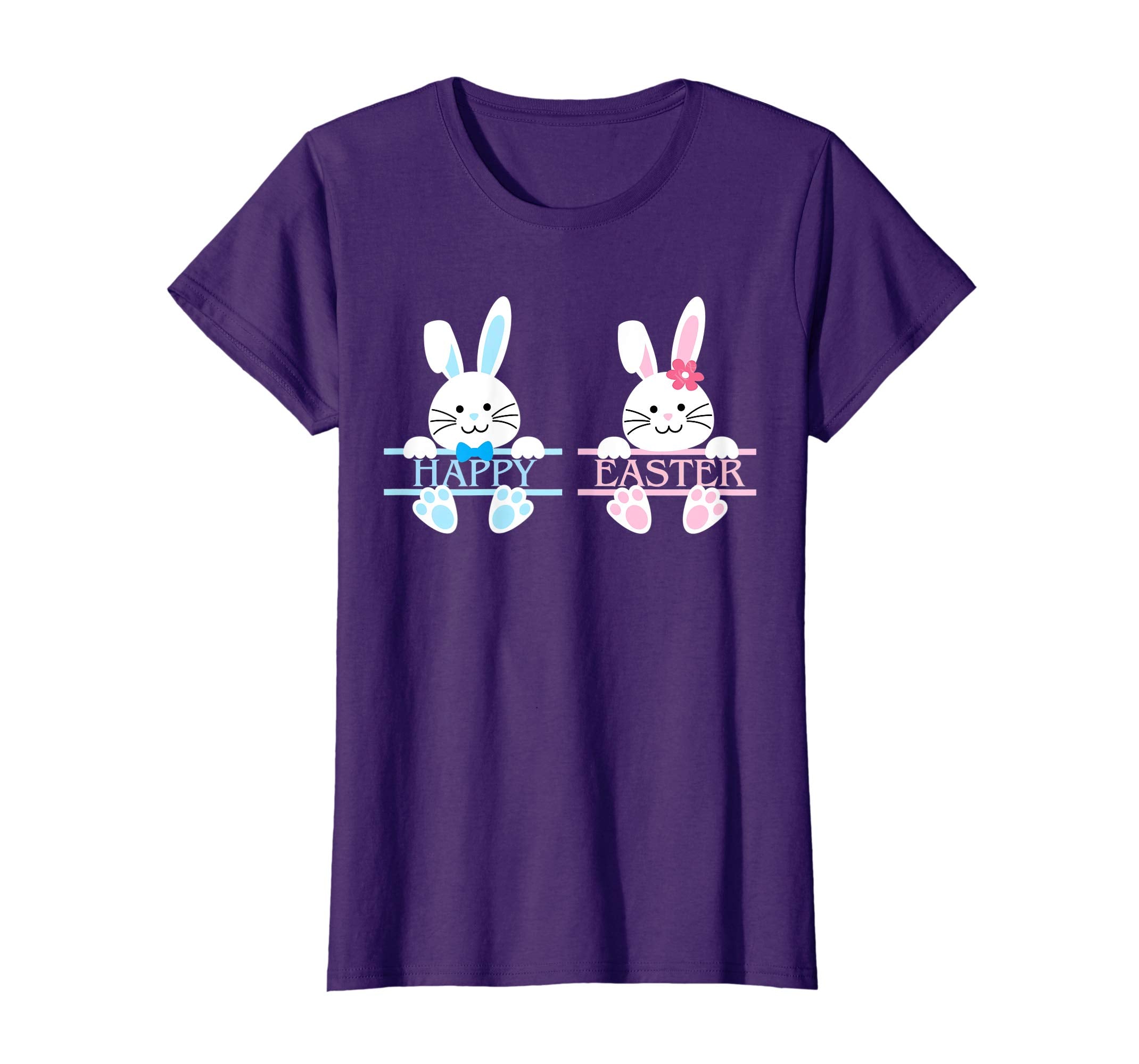 Cute Bunny Happy Easter T shirt Kids Boys Girls