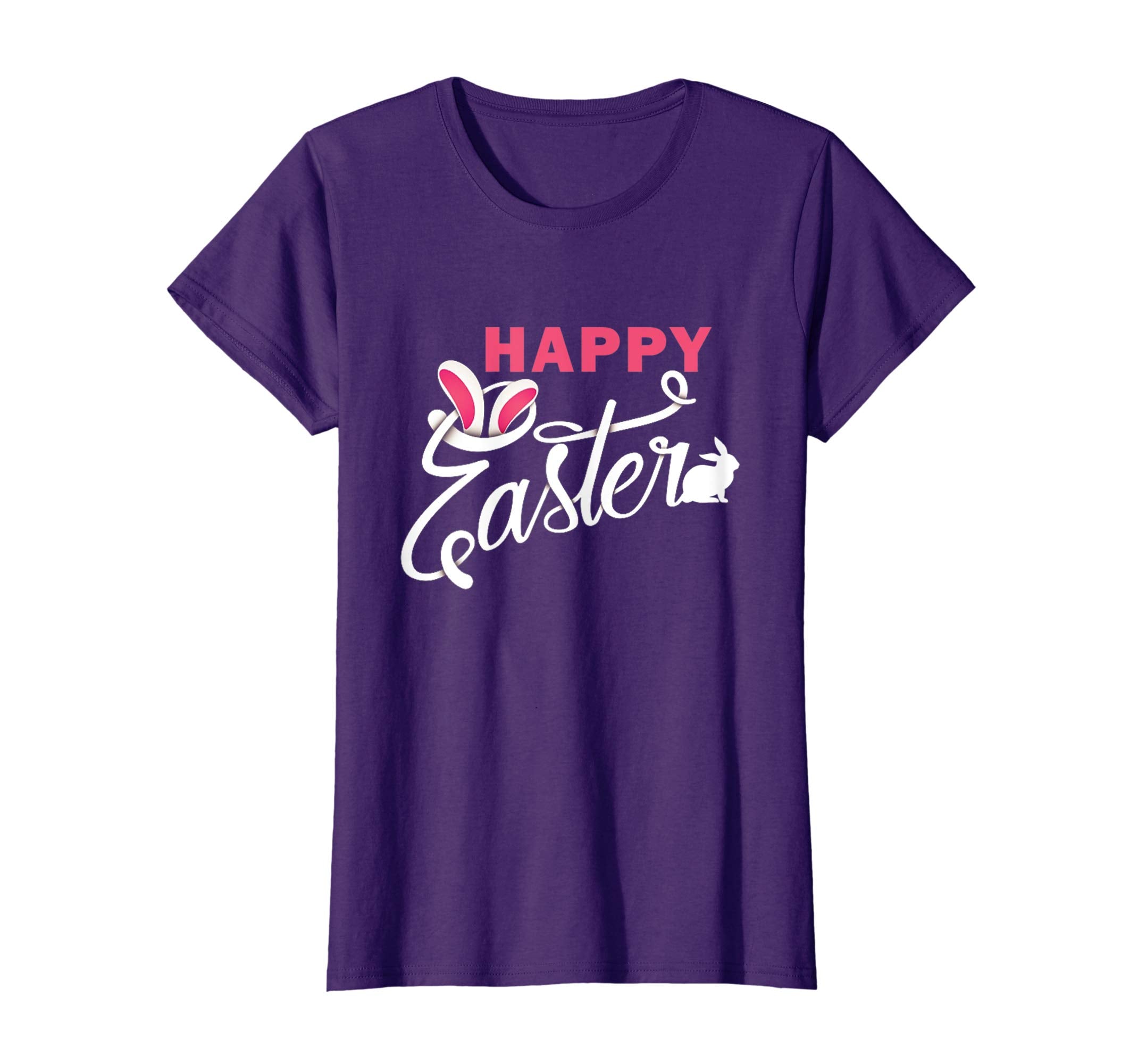 HAPPY EASTER Funny Bunny Shirt Girls Women Kids